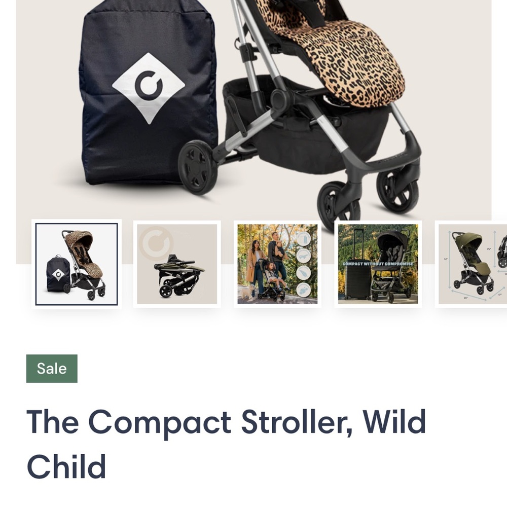 Wild Child Compact Stroller with Leopard Print